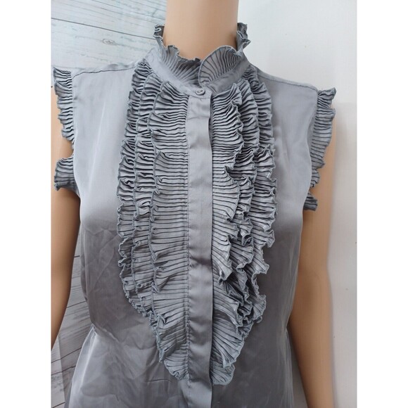 Converse One Star Blouse Adult Gray Sleeveless Shirt Womens Sz M - Picture 2 of 11